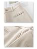 Apricot Wool Blend High-Waist Harem Pants for Women - 2024 Autumn/Winter Collection