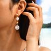 Vintage Irregular Imitation Pearl Earrings for Women, Gold Color Stainless Steel Drop Earrings, Elegant Jewelry Party Gifts