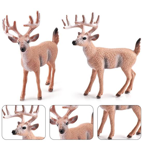 Animal Model Simulated PVC Home Decoration Beaver Anteater Squirrel Monkey White Tail Deer Fox Figurine for Children