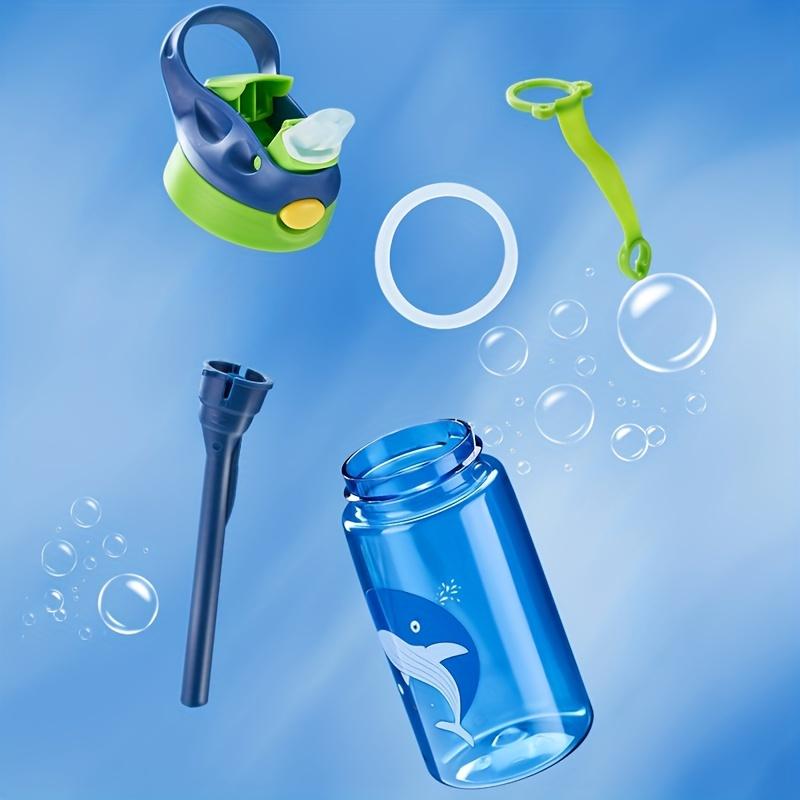 480ML Cartoon Kid Water Bottle With Straw BPA Free Child Drinking Kettle Plastic Portable Transparent School Travel Cute Cup