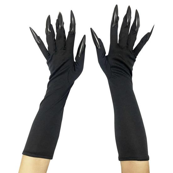 Halloween Gloves Long Section Ghost Claw Gloves Cosplay Gloves with Long Nails for Role-playing Costume Party Dress-up