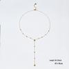 Gold Diamond-Inlaid Four-Leaf Clover Tassel Necklace – Elegant Versatile Women's Clavicle Chain
