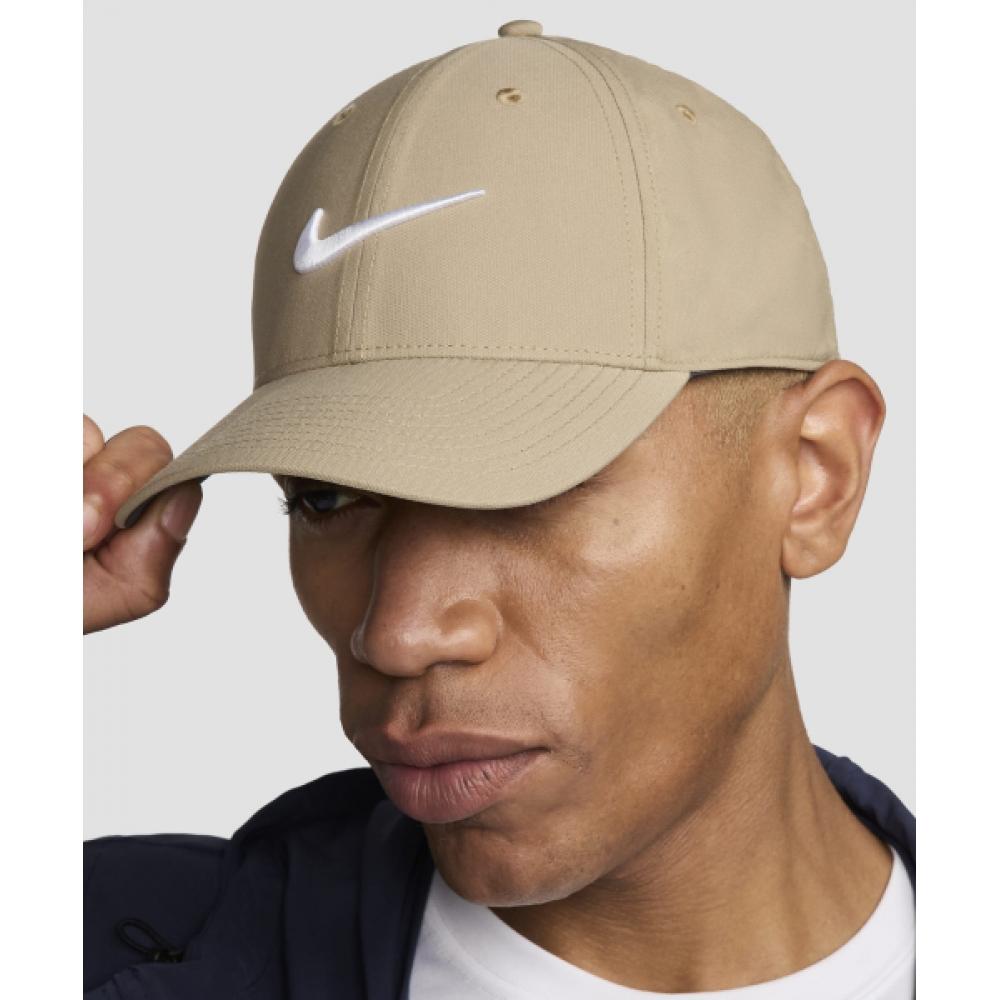 Nike Dry Fit Club Structure Swoosh Cap   Khaki White  Fb5625 247