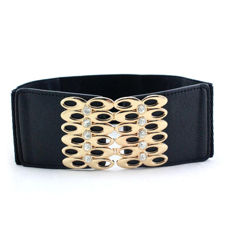 Women s Elastic Elastic Waistband With Black Waistband Versatile Elastic Decoration Wide Waistband