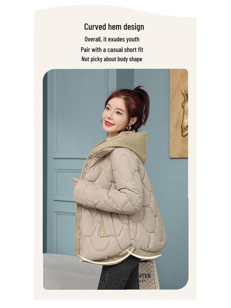 Women's 2025 Winter Hooded Cotton-Padded Coat - Korean Style Thick, Warm Down Jacket