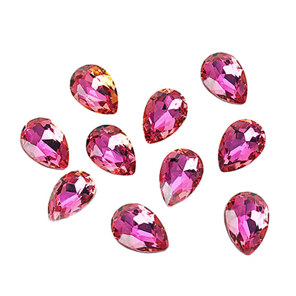 10Pcs Rhinestone Set Multi-Shapes Glitter Stones Rhinestones Nails Crystal Nail Art Rhinestones DIY Nail Art Accessory