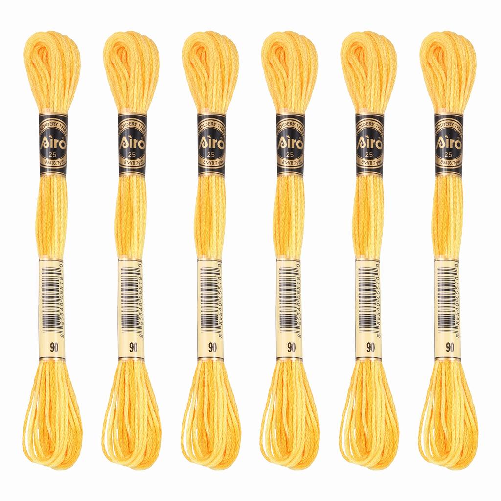 6 Skeins Embroidery Floss, Gradient Colors Polyester Embroidery Threads Bracelets String for Cross-Stitch Hand Embroidery