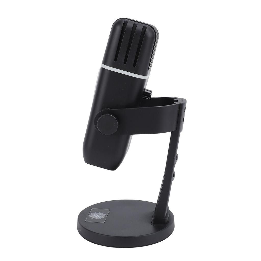 Gaming-Mikrofon USB-Computer-Kondensatormikrofon mit Quick-Mute-Ambientebeleuchtung Ständer Drehbar Verstärkungstaste