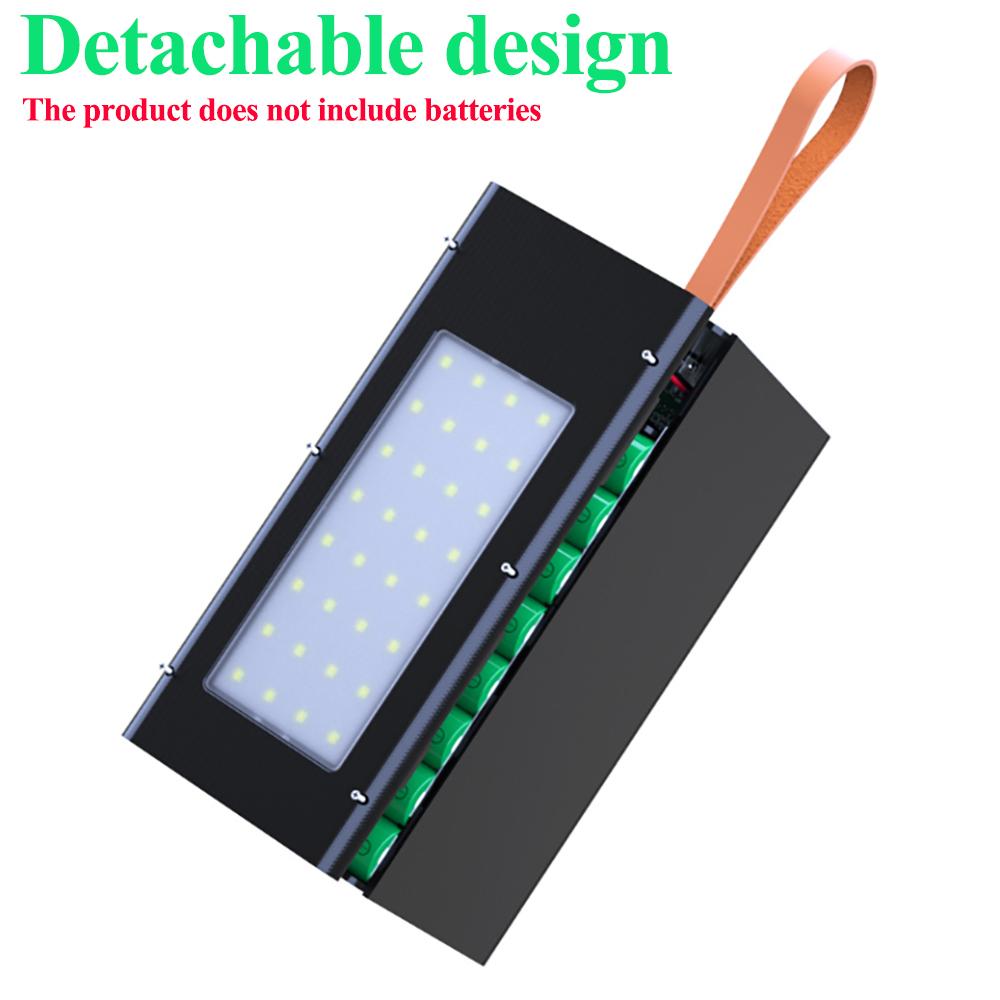 40 Zellen 18650 DIY Powerbank Gehäuse Kit Abnehmbar Kein Löten Kabelloses Laden Campinglicht Mobiles Stromgehäuse Ohne Akku
