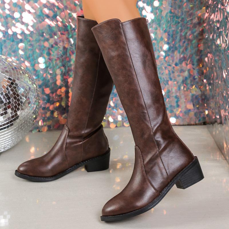 Plus-size Long Boots, Women's Shoes, Knight Boots, High Boots, Leather Boots, Long Boots, Women's Boots