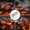 2Pcs Replacement Meat Probe with 2 Probe Clips Stainless Steel Plug Temperature Probe Precise High Temperature Meat Probe Food