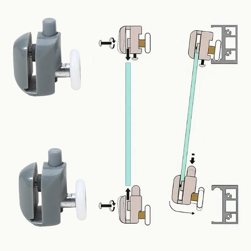 2pcs/set Shower Rooms Cabins Pulley &Shower Room Roller /Runners/Wheels/Pulleys Diameter 23/25mm 1x Upper Part 1x Lower Part NEW
