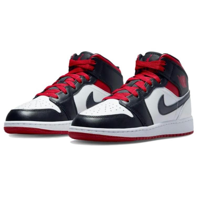 (GS) Air Jordan 1 Mid 'Gym Red Black Toe' Kids' DQ8423-106