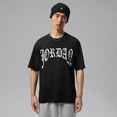 Jordan T Shirts Men s Black Crew Neck Moderate S