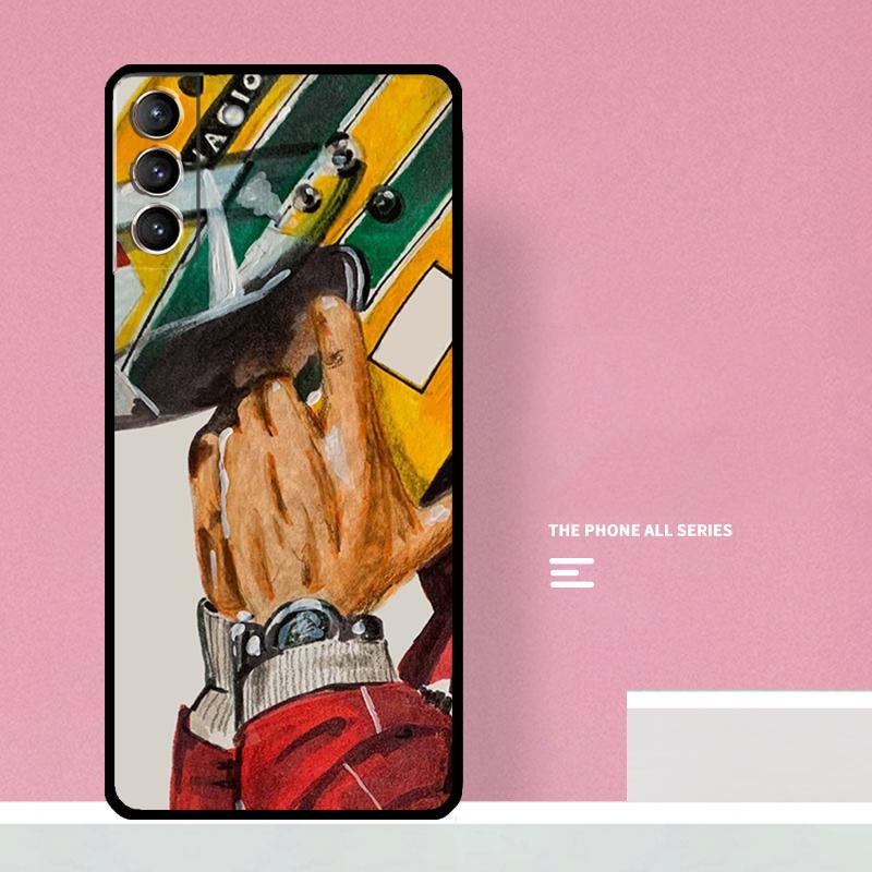 Custodia da Corsa Ayrton Senna Per Samsung Galaxy S22 S23 Ultra S20 S21 FE Note 10 Plus S8 S9 S10 Note20 Ultra Cover