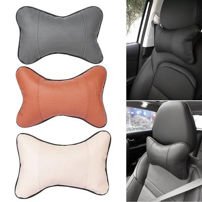 Comfortable Leather Safety Cotton Cushion Pad Car Seat Headrest Restraint Head Neck Rest Pillow