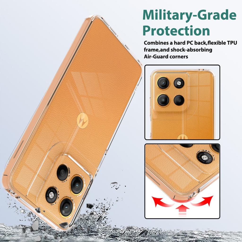 For Motorola Moto G15 Power 4G Clear Phone Case TPU+Acrylic Shockproof Phone Back Cover