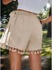 Boho Quasten Mini-Strandrock & Bind-Baumwollshorts für Damen - Frühjahrs-/Sommerkollektion