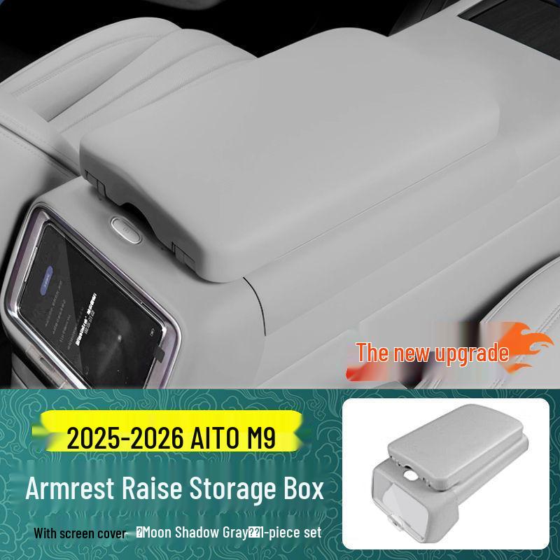 AITO M8 M9 M7 Armrest Cover Pad - Fits 26 Models, Protective Mat & Storage Box for Car Modification.