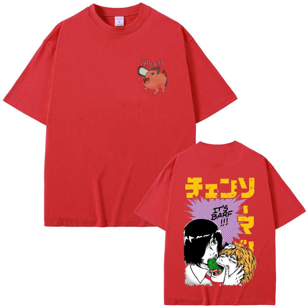 Anime Chainsaw Man Himeno Denji Graphic Tshirt Men Women Cartoon Funny Short Sleeve T Shirts Male Fashion Oversized Streetwear
