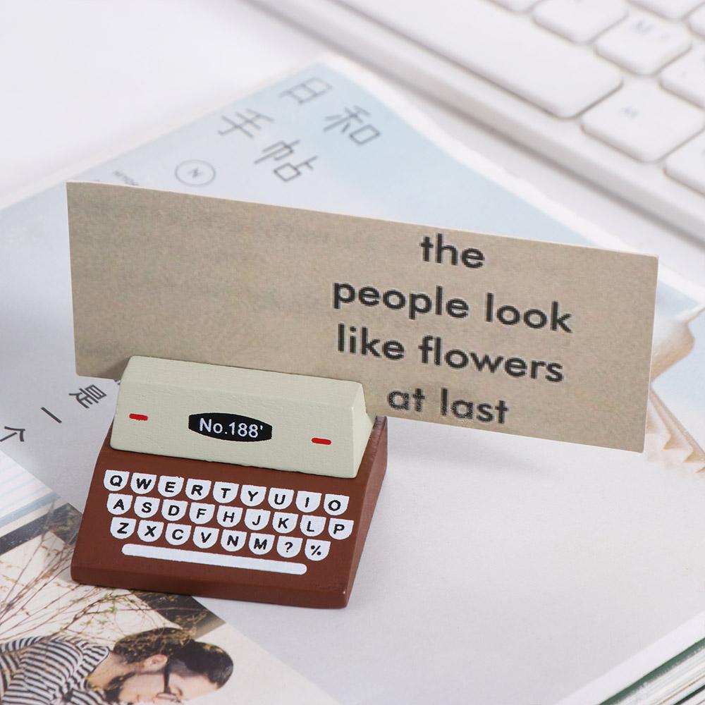 Wood Photo Clips Holder Note Clip Desktop Ornament Creative Table Stand Card Holder  Business