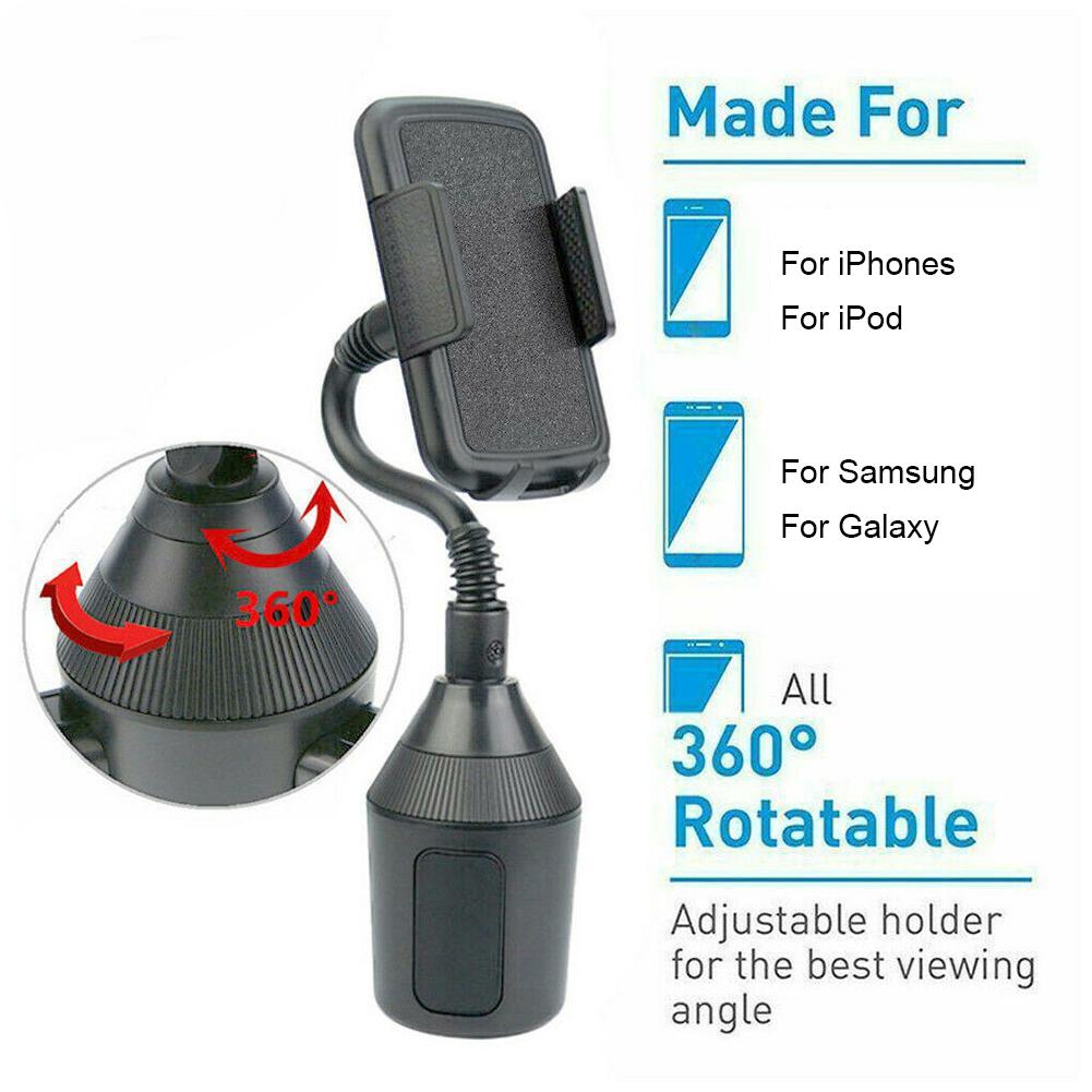 1PCS Car Cup Holder 360° Adjustable Phone Holder Universal Car Cellphone Mount Bracket Stand Cradle For Cell Phone Smartphone