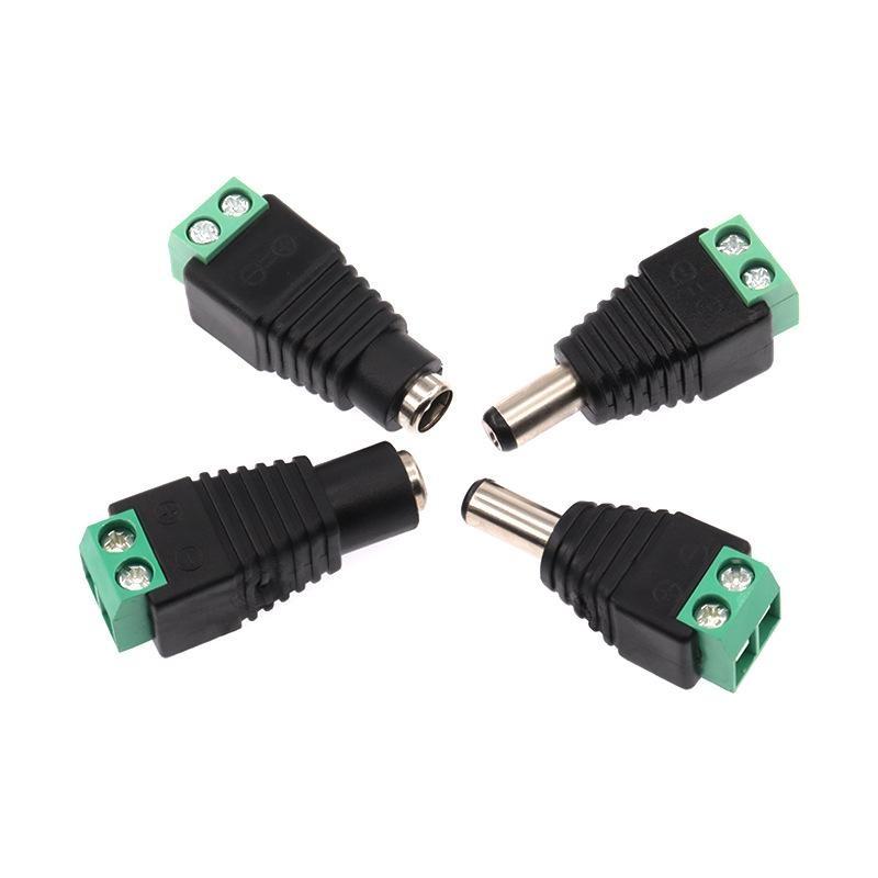 No Soldering Male Female Camera Monitoring Video Cable Plug Connector for Home Security Camera Cabling Installation