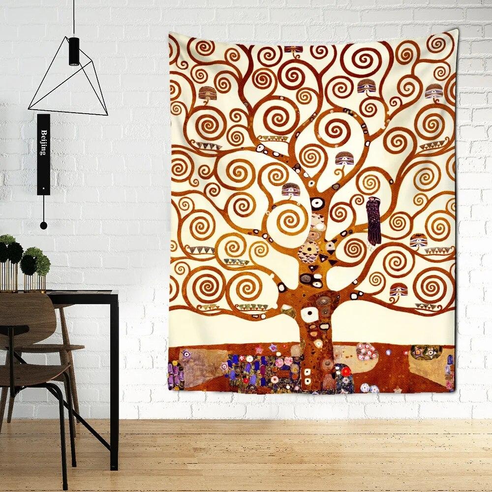 Abstract Art Tree of Life Tapestry Wall Hanging Aesthetic Room Decoration Wall Hanging Background Decoration