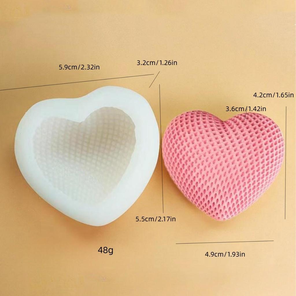 Heart-Shaped Aromatherapy Candle & Mousse Cake Silicone Mold