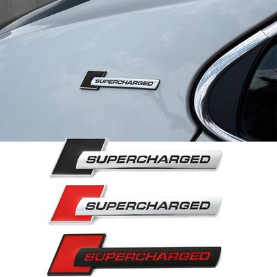 1Pc SUPERCHARGED Car Emblem Decal Badge Back Badge Sticker Racing Motorsport for  MK4 MK5 MK6 G-olf  A4 A5 A6 A7 A8