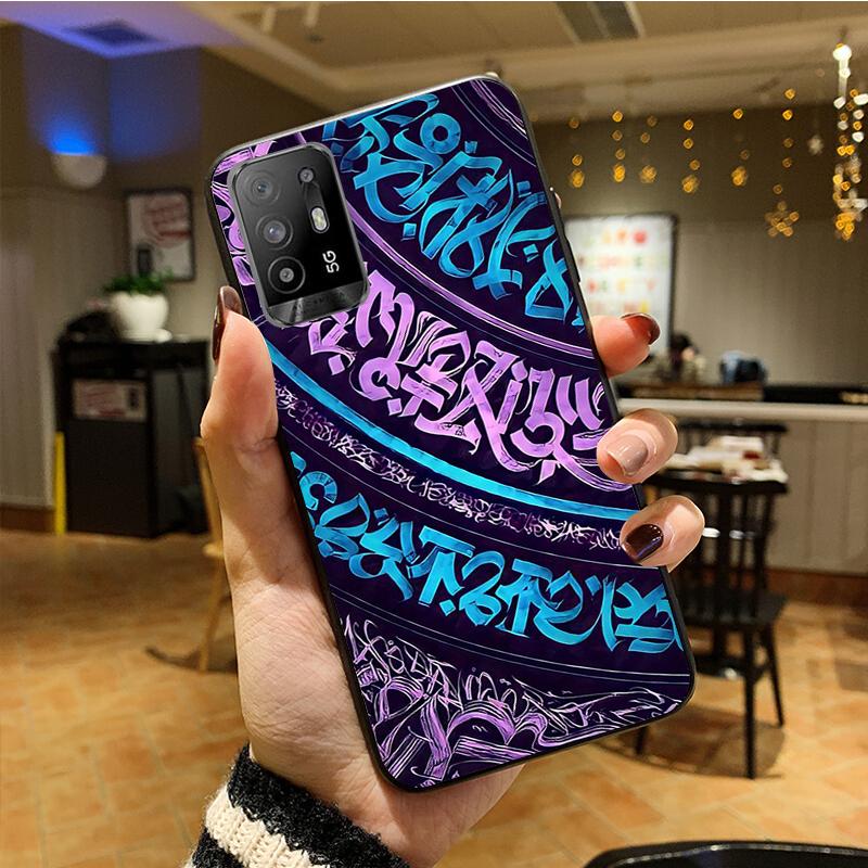 Pokras Lampas Graffiti Art Phone Case for OPPO A54 A74 A94 A53S A9 A5 A15 A16 A91 A96 A76 Reno8 8Pro Reno2 Z