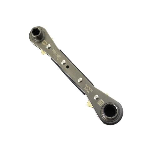 Fujiya Plate Ratchet Wrench, Black and Gold, 146mm, FRS-11-BG