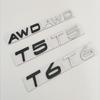3D Metall T5 Logo T6 Emblem AWD Buchstaben Auto Kofferraum Emblem Für S60 C30 850 S40 V40 V70 XC60 V50 S70 C70 V90 T5 T6 AWD Aufkleber