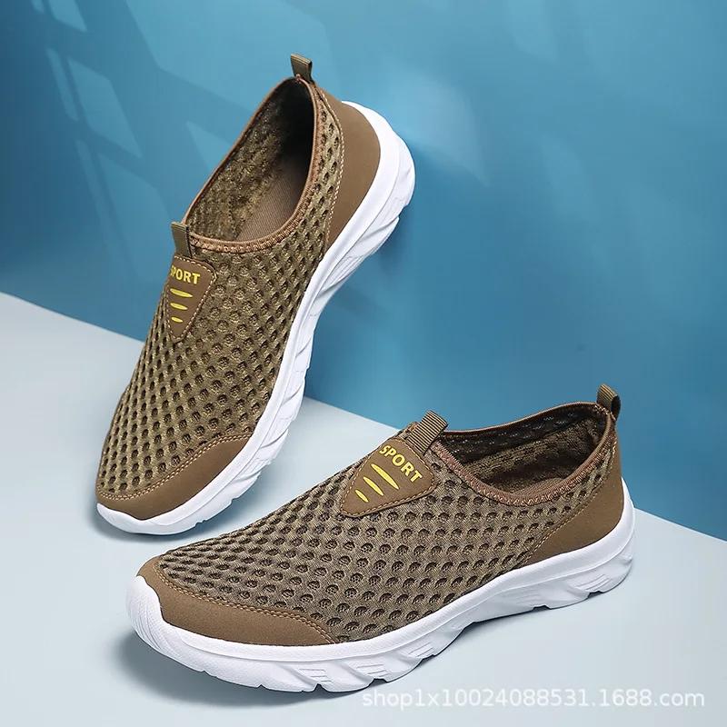 Summer Classic Fashion High Quality Lightweight Men Casual Shoes Breathable Sneakers Anti-slip Outdoor Walking Shoes 2025