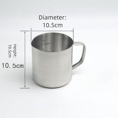 New Stainless Steel Laboratory Beaker Scale Graduation Large Capacity Espresso Mugs 500ml 1000ml Measuring Cups Baking