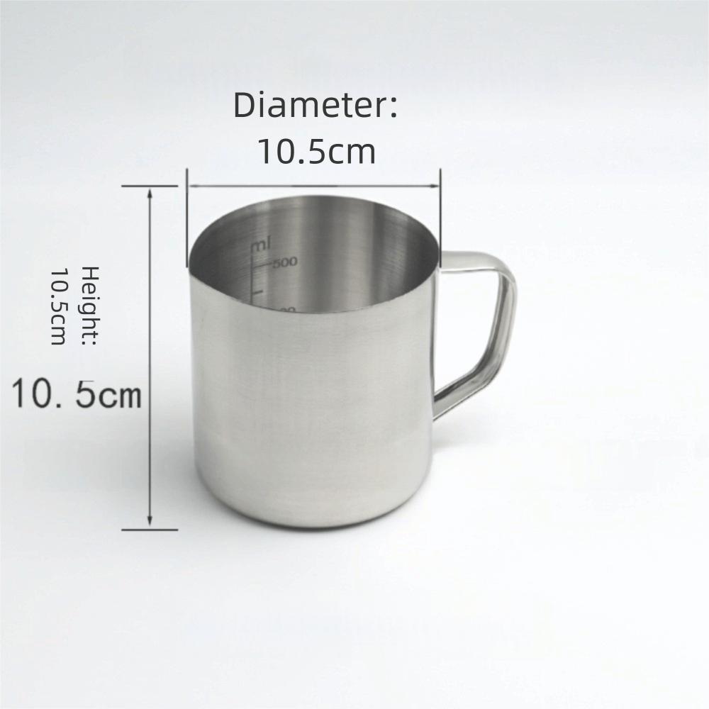 Neuer Edelstahl Laborbecher Skala Graduierung Großes Fassungsvermögen Messbecher 500ml 1000ml Graduierte Becher Backen