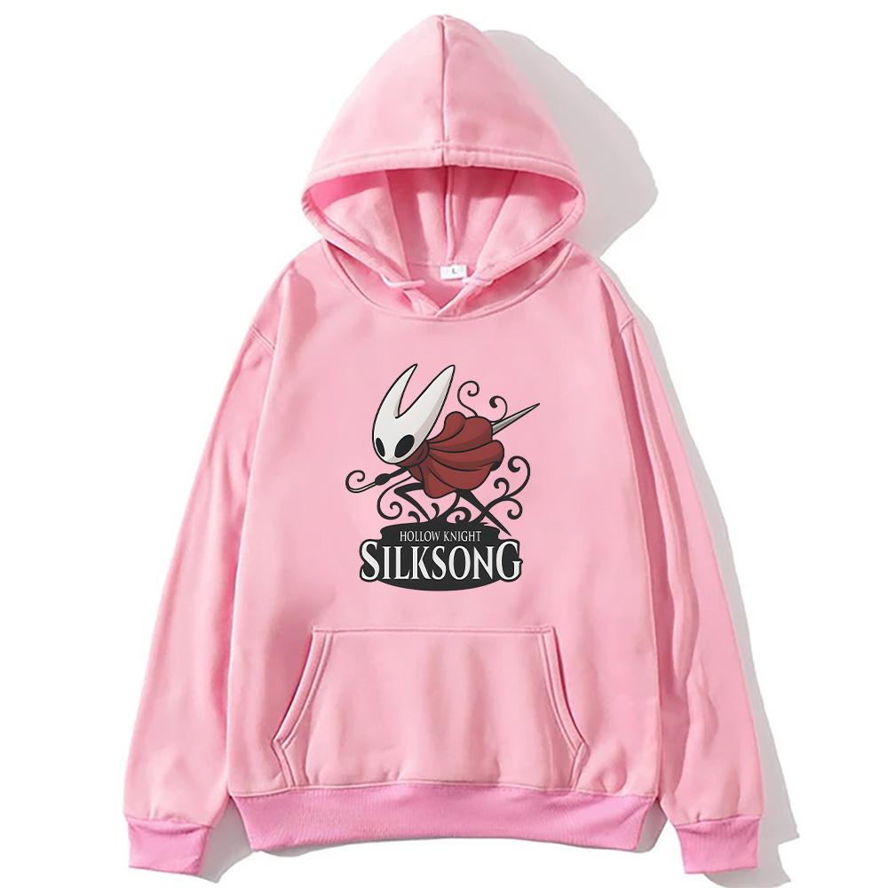 Hollow Knight Silksong Grafisk Hettegenser Herre Dame Mote Oversized Sweatshirts Hollow Videospill Fan Pullovere High Street Hettegenser