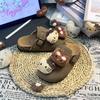 New KT Birkenstock Cartoon Cat Slippers for Girls – Cute, Comfortable, Closed-Toe Outdoor Shoes