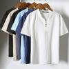 Summer Shirt V Neck Simple All Match Casual Men Top for School