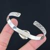 Natural Psilomelane Dendrite Sister Birthday Bangle Jewelry 925 Sterling Silver