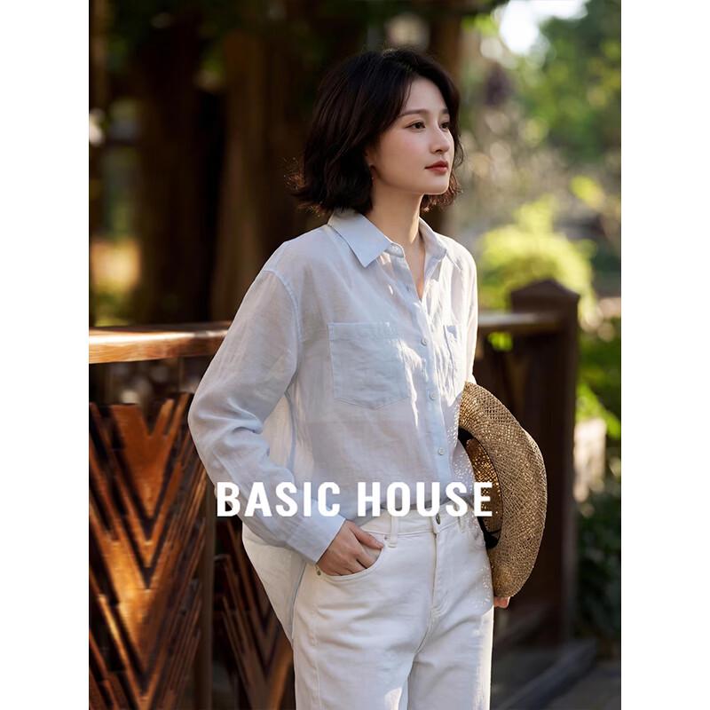 Basic House Women s Tencel Sun Protection Long-Sleeve Shirt L