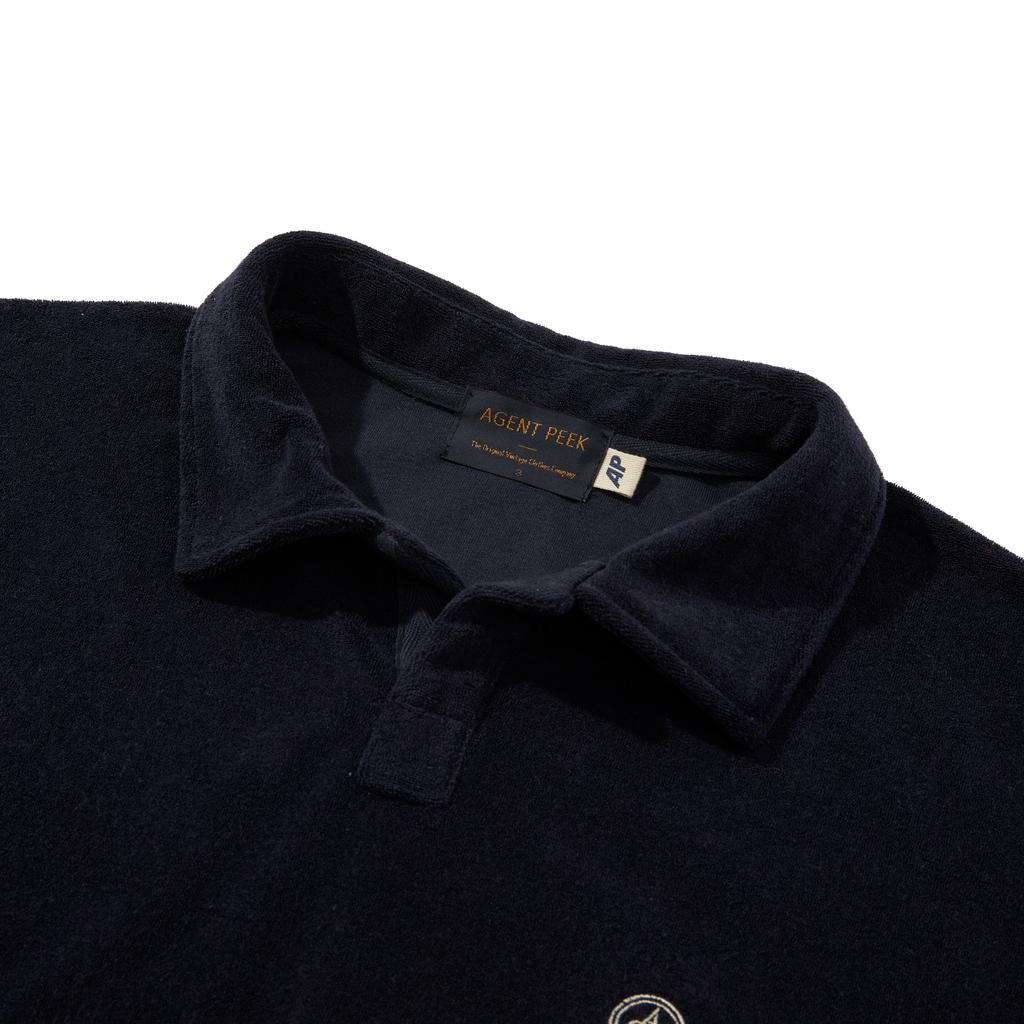 AGENT PEEK Agp Terry Polo Shirt Navy