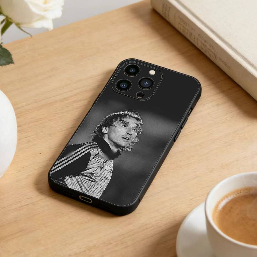 L-Luka M-Modric Phone Case For iPhone17,16,15,14,13,12 Plus,Max Soft Silicone Black Cover