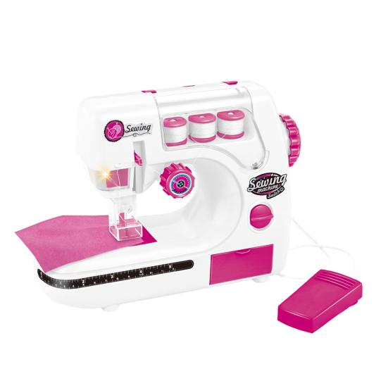 Nähmaschinenspielzeug für Kinder mit vorgefädelter Box, Nähset für Kinder für Spielhaus, simuliertes realistisches Nähgeräusch, Nähmaschinenspielzeug