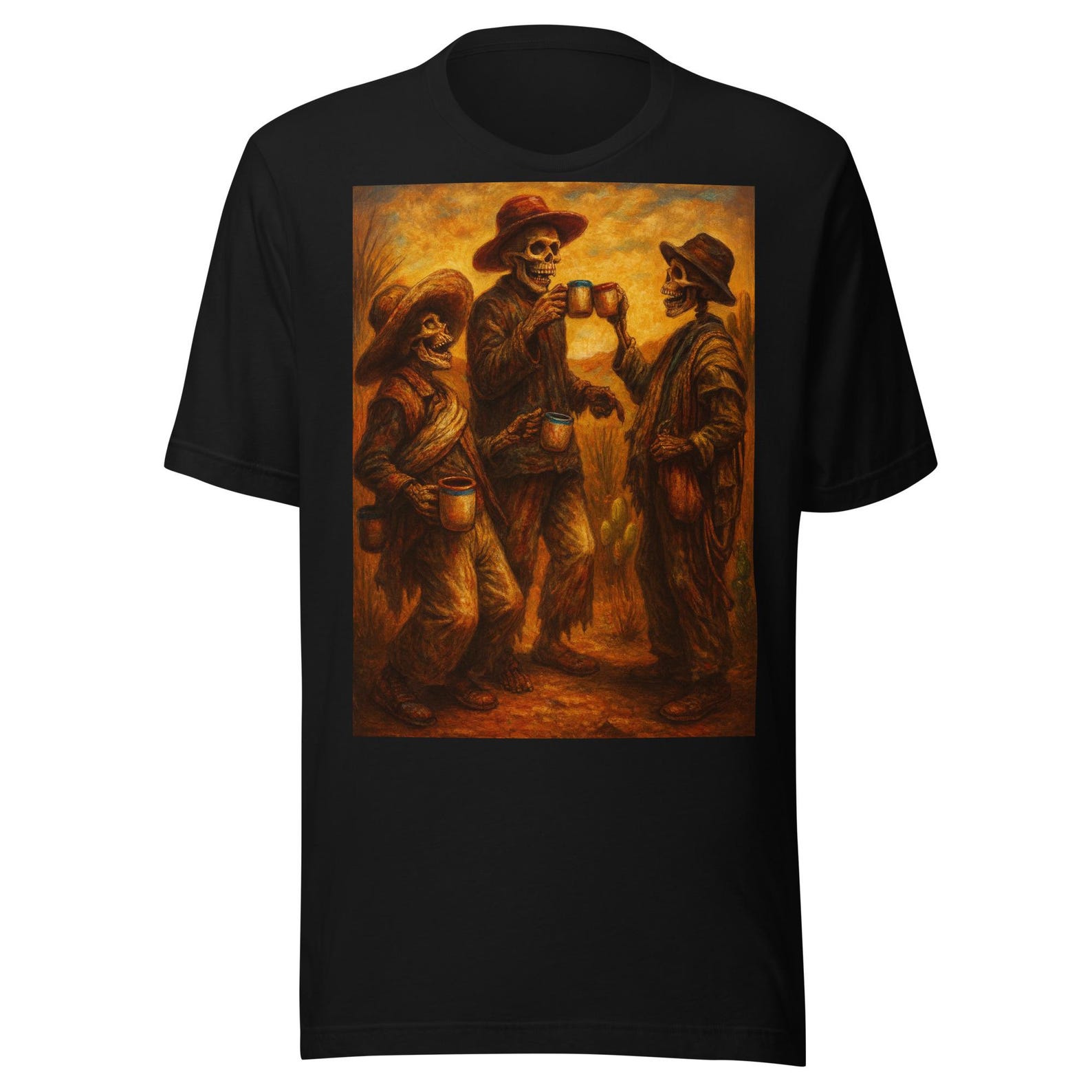 Day of the Dead Skeleton Friends Unisex t-shirt S