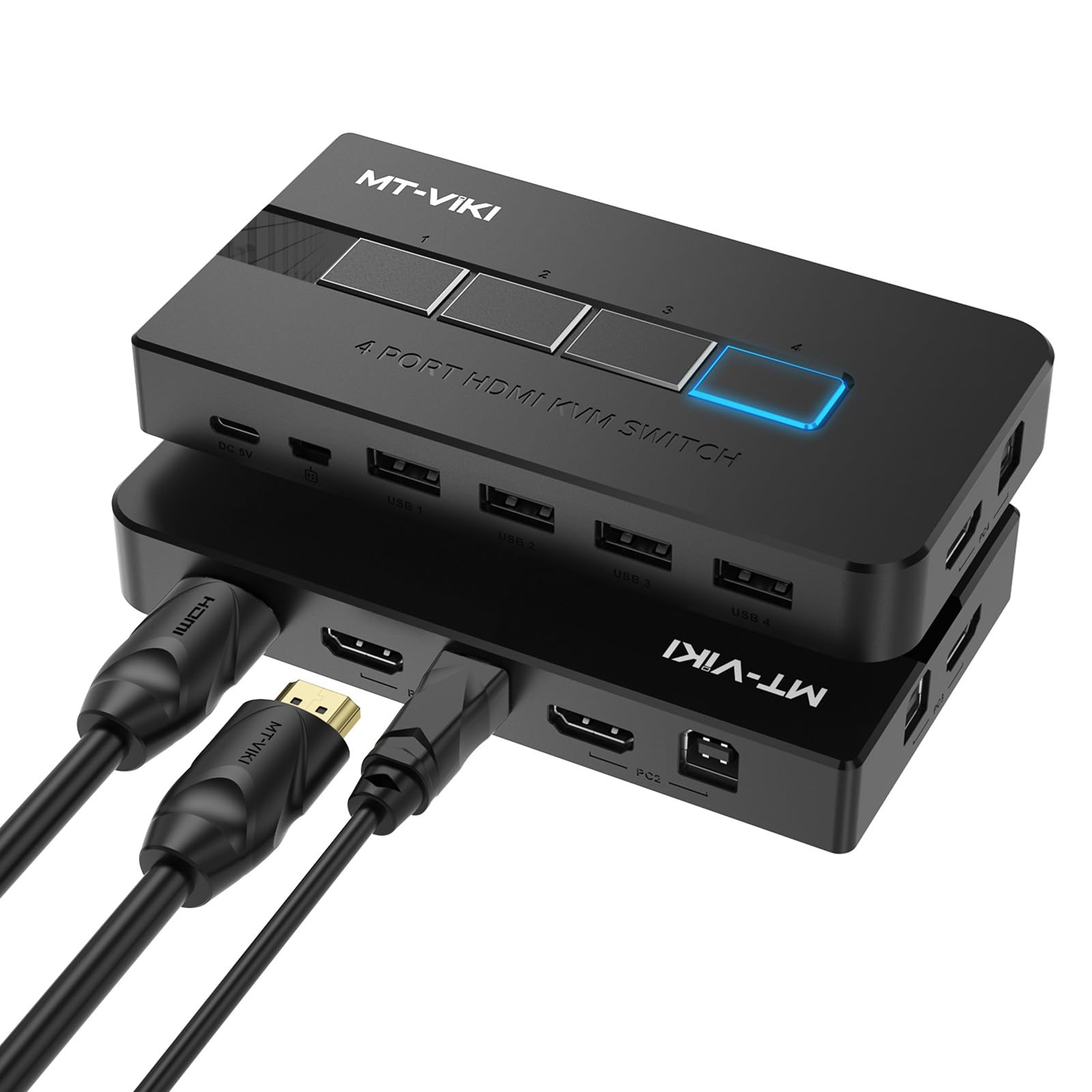 HDMI KVM KVM USB 4 1 HDMI KVM 4K PC USB No Power Supply No Drivers USB MT-VIKI Switch, 4-Port Switcher, Inputs, Output, Switcher, 30Hz, Switcher,