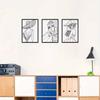 3pc Retro Fashion Metal Wall Art Female Figure Sculpture for Bedroom Decoration