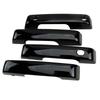 4Pcs Piano Black Exterior Outside Door Handle Cover Trim For Ford F150 2021-2022