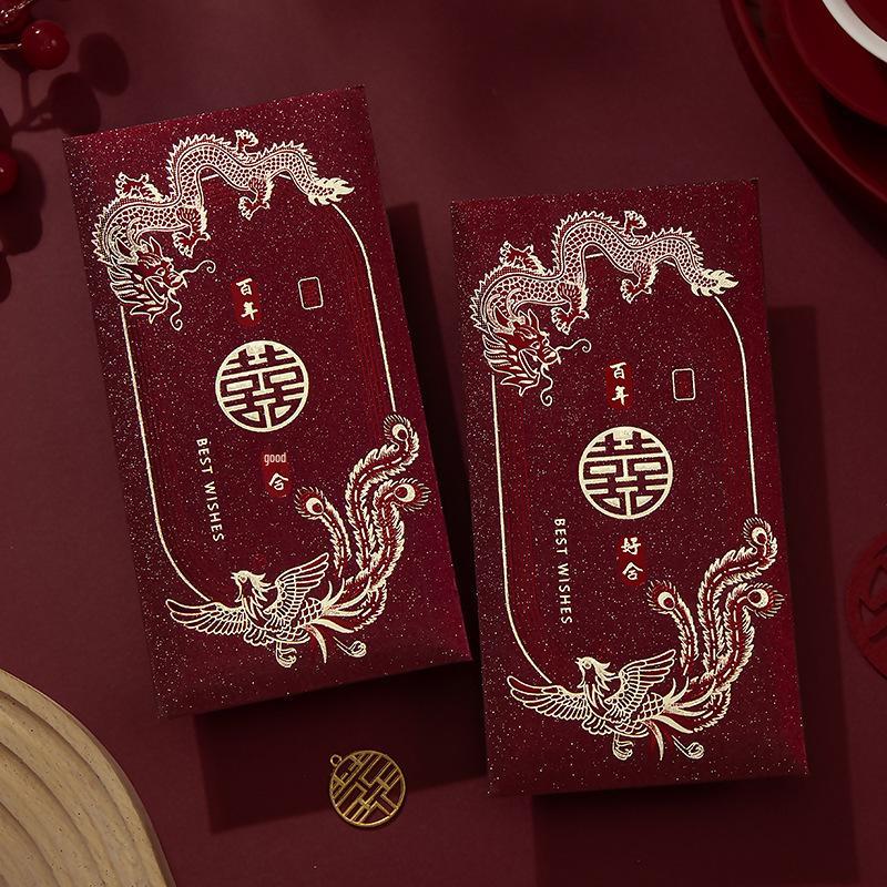 Luxury Frosted Changeable Red Envelope Bag for Wedding Gifts