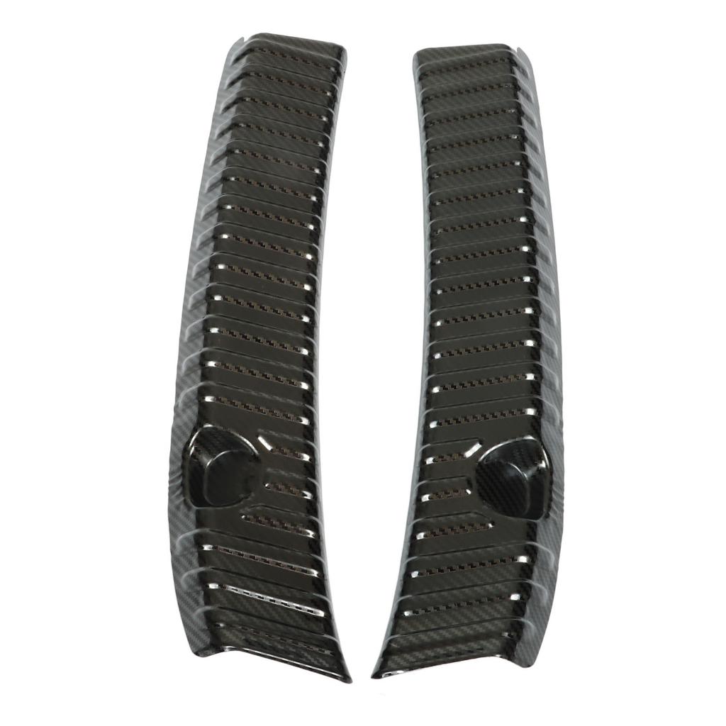 2Pcs Rear Bumper Guard Split Design Stainless Steel Trunk Sill Protector Replacement for Tesla Model Y 2021‑2023 Carbon